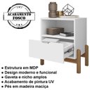 Ver imagem 3 de Mesa de Cabeceira 1 Gaveta 004015 Branco Dcasa