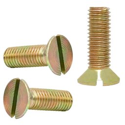 PARAFUSO MÁQUINA CABEÇA CHATA DIN 963 M3 X 12 FENDA - 750PÇS - 1
