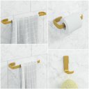 Ver imagem 1 de Kit de Acessórios para Banheiro 4 Peças Stander:dourado
