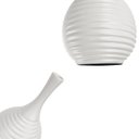 Ver imagem 3 de Vaso Garrafa Baixa Groove Fosco Decorativo 28x16cm