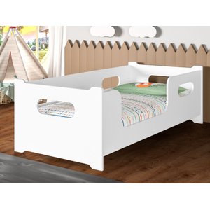 Mini Cama Infantil Encanto Montessoriana Branco em Mdf- Av