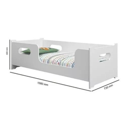 Mini Cama Infantil Encanto Montessoriana Branco em Mdf- Av - 5