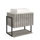 Ver imagem 1 de Gabinete de Banheiro Frise com Cuba 60cm Cimento - Mgm