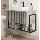 Ver imagem 2 de Gabinete de Banheiro Frise com Cuba 60cm Cimento - Mgm