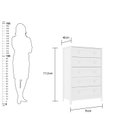 Ver imagem 4 de Cômoda para Quarto 5 Gavetas 76cm x 111,5cm Branco