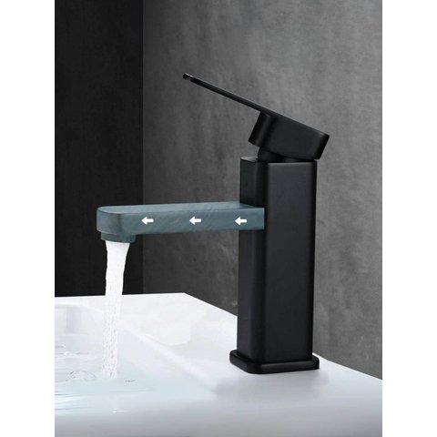 Kit Lux Torneira Monocomando Preta em Aço e Abs Design Moderno e Sofisticado com Mangueiras