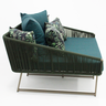 Chaise Sofá Alstroeméria em Corda Náutica e Aluminio Área Externa e Interna - 3