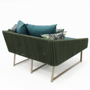 Ver imagem 2 de Chaise Sofá Alstroeméria em Corda Náutica e Aluminio Área Externa e Interna