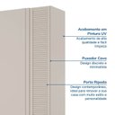 Ver imagem 6 de Guarda Roupa Planejado Canto Linear Porta Ripada Samambaia CabeCasa MadeiraOriginals Offwhite