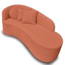 Ver imagem 4 de Sofá Decorativo Divã Forma Orgânica Curvo Bouclé para Salas e Consultorio Aurea