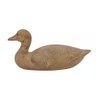 Escultura Pato Decorativo em Resina Marrom - 12x24,5cm - 1