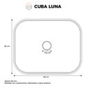 Ver imagem 5 de Cuba de Apoio para Banheiro em Mármore Sintético Luna Preto - Cozimax