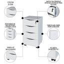 Ver imagem 6 de Conjunto Escritório Home Office 4 Peças Mity A06 Branco - Mpozenato