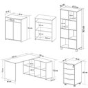 Ver imagem 4 de Conjunto Escritório Home Office 4 Peças Mity A06 Branco - Mpozenato
