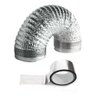Duto Flexivel Aluminizado 100mm - 3 Metros + Rolo de Fita - 1