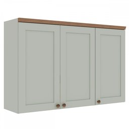 Armário Aéreo Cozinha 3 Portas Verde Mint 1531 - Genialflex - 1