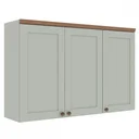 Ver imagem 1 de Armário Aéreo Cozinha 3 Portas Verde Mint 1531 - Genialflex