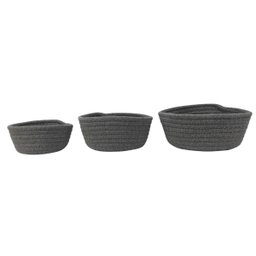 Cesto de Tricot Organizador Decorativo Conjunto 3 Un 4024p - 4