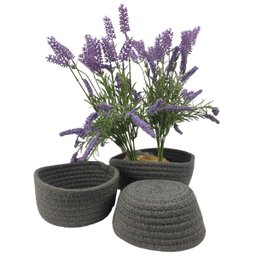 Cesto de Tricot Organizador Decorativo Conjunto 3 Un 4024p - 3
