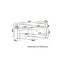 Ver imagem 3 de Rack para TV Verano até 55 Polegadas c/ 1 Porta de Correr e 3 Nichos Off White/Marroquim - DJ Móveis