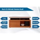 Ver imagem 2 de Rack para TV Verano até 55 Polegadas c/ 1 Porta de Correr e 3 Nichos Off White/Marroquim - DJ Móveis