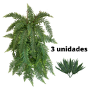 Ver imagem 4 de Kit 3 Buquês de Samambaia Artificial Realista para Decoração de Interiores