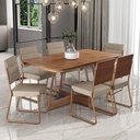 Ver imagem 1 de Conjunto Sala de Jantar 6 Cadeiras Charlotte Carraro