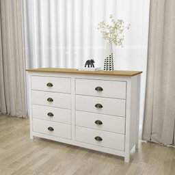 Comoda 8 Gv 02 Mesas de Cabeceira 3 Gv Madeira Maciça Branco Freijo Milani Store - 9