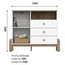 Ver imagem 4 de Jogo de Quarto Infantil Ternura com Cômoda e Berço Branco/jequitibá - Móveis Henn