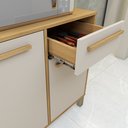 Ver imagem 6 de Armário para Cozinha 5 Portas 1 Gaveta Rubi Bege/Cinamomo/Off White