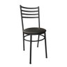 Kit Conjunto com 4 Cadeiras para Cozinha Mesa Jantar Bar Lanchonete Restaurante Estofado Preta - 3