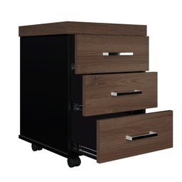 Conjunto Escritório 3 Peças 1 Mesa em L Tamburato 160cm 1 Gaveteiro Baixo 1 Gaveteiro Arquivo Alto  - 18