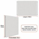 Ver imagem 2 de Cabeceira para Cama Box Casal 158cm Almeria Linho Cinza - Sallar Home