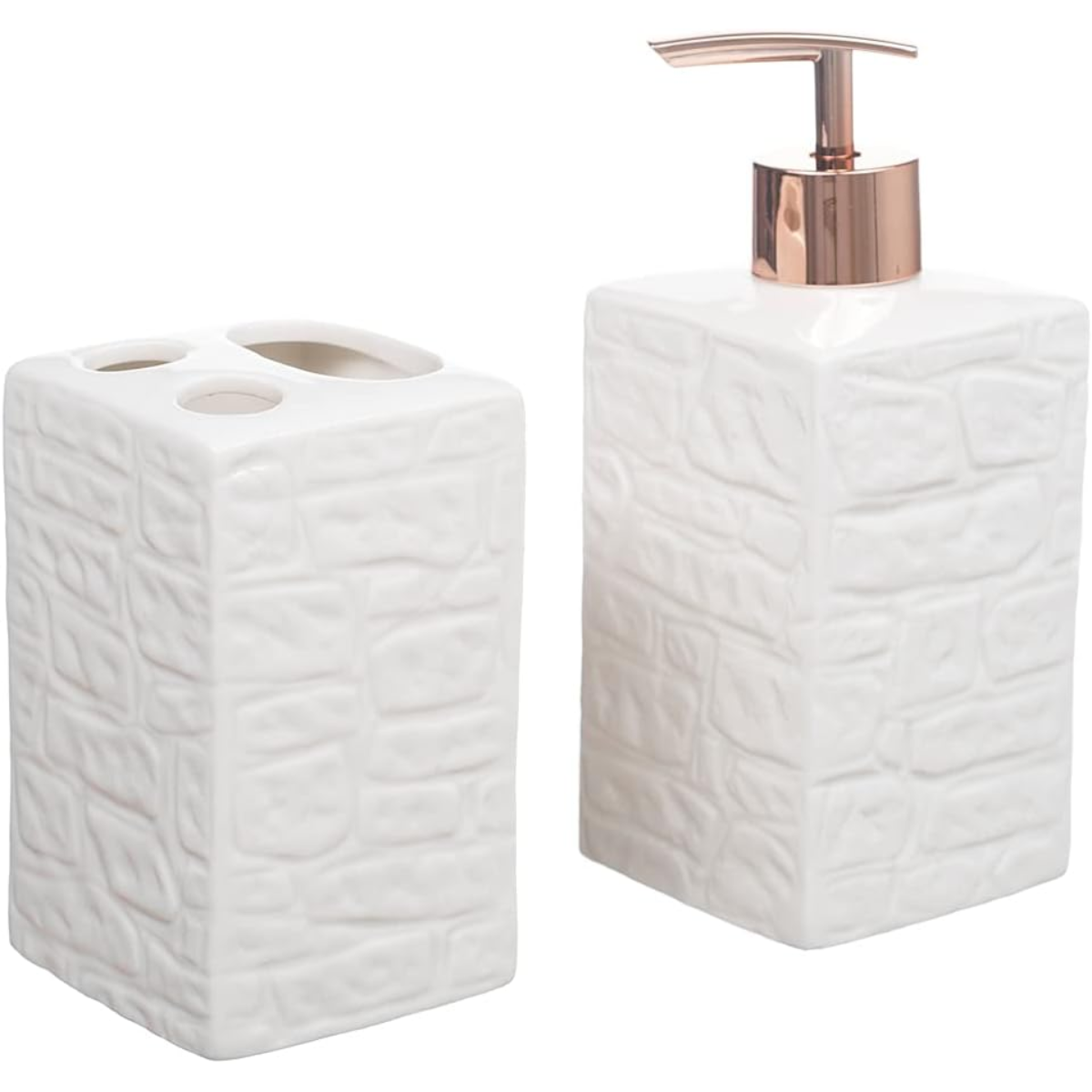Kit Banheiro Ceramica Conjunto de Banheiro Lavabo Luxo 2peça:branco