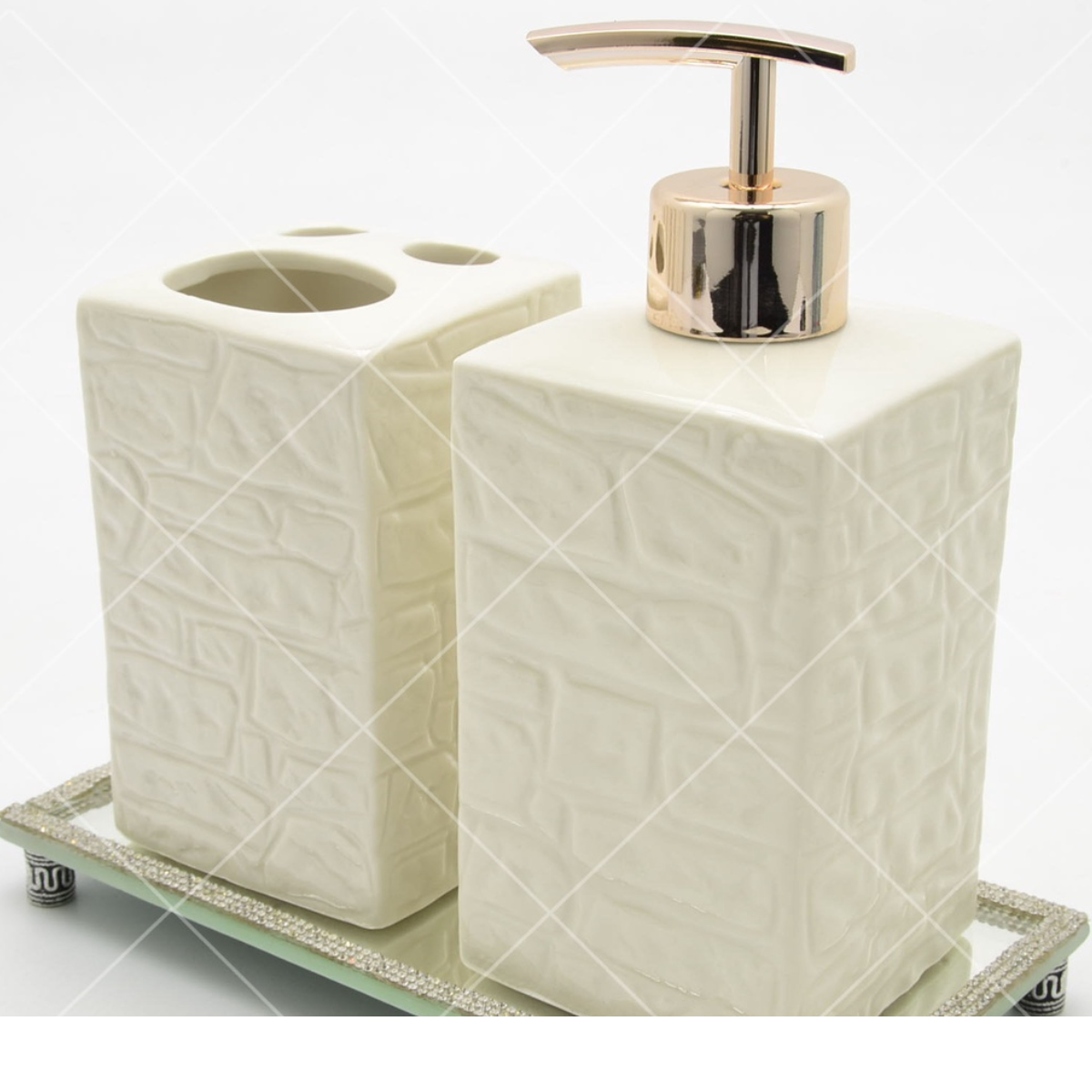 Kit Banheiro Ceramica Conjunto de Banheiro Lavabo Luxo 2peça:branco - 6