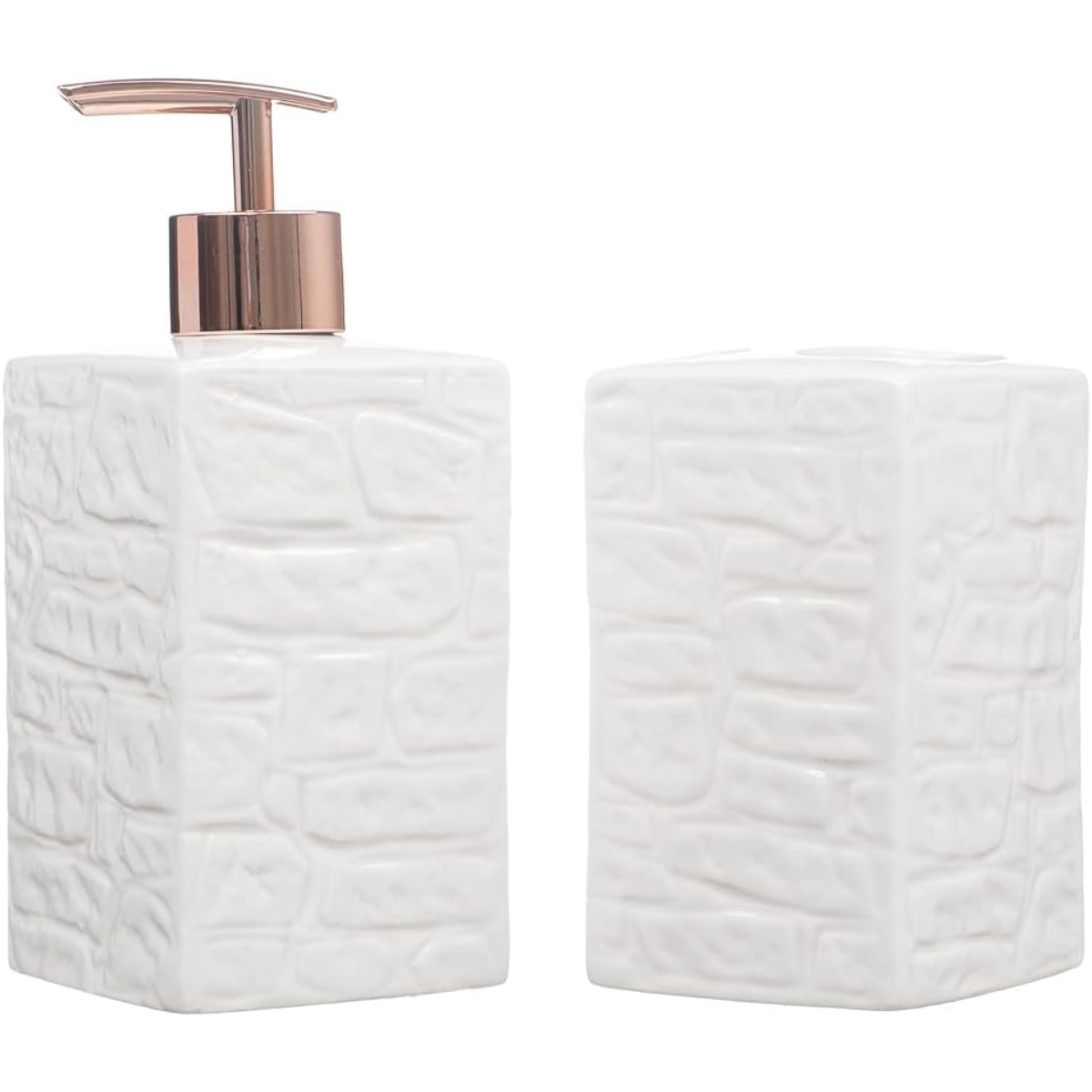 Kit Banheiro Ceramica Conjunto de Banheiro Lavabo Luxo 2peça:branco - 8