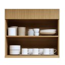 Ver imagem 5 de Armário Aéreo 2 Porta 80cm 100% MDF Realeza Premium Cinza/Carvalho/Titanio