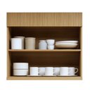 Ver imagem 4 de Armário Aéreo 2 Porta 80cm 100% MDF Realeza Premium Cinza/Carvalho/Titanio
