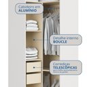 Ver mais imagens de Guarda-Roupa Modulado 6 Peças Infinity Branco/Line/Pistache