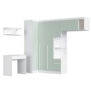 Ver imagem 2 de Guarda-Roupa Modulado 6 Peças Infinity Branco/Line/Pistache