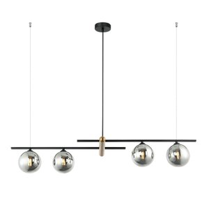 Pendente 98x23x16,5cm 4 Lâmpadas G9 100w Bambu Bella Iluminação