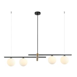 Pendente Retangular 98x23x16,5cm 100w 4XG9 HL017LW Bambu Bella Iluminação - 1