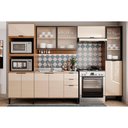 Ver imagem 4 de Paneleiro de Cozinha Alpha 2509 C/ 2 Portas (1 C/ Vidro Canelado) 50cm Freijo/off White - Carraro