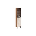 Ver imagem 1 de Paneleiro de Cozinha Alpha 2509 C/ 2 Portas (1 C/ Vidro Canelado) 50cm Freijo/off White - Carraro