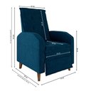 Ver imagem 6 de Poltrona Papai Reclinável Sala Mx 65 Yaris Veludo Petróleo Matrix Original