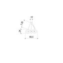 Ver imagem 5 de Pendente 69,5x24cm Halo JO005NK Bella Iluminação