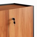Ver imagem 6 de Armário Baixo 80cm com 2 Portas e Tampo Embutido para Escritório Corporate Marrom/Nogal/Preto