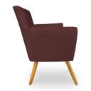 Ver imagem 5 de Kit 8 Poltronas Decorativa Leticia Suede Pés Palito Castanho - Pallazio
