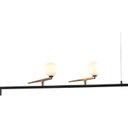 Ver imagem 4 de Lustre Pendente 156x30cm 3 Lâmpadas G9 75W Bem-Te-Vi Bella Iluminação Amarelo/Preto/Dourado