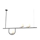 Ver imagem 3 de Lustre Pendente 156x30cm 3 Lâmpadas G9 75W Bem-Te-Vi Bella Iluminação Amarelo/Preto/Dourado